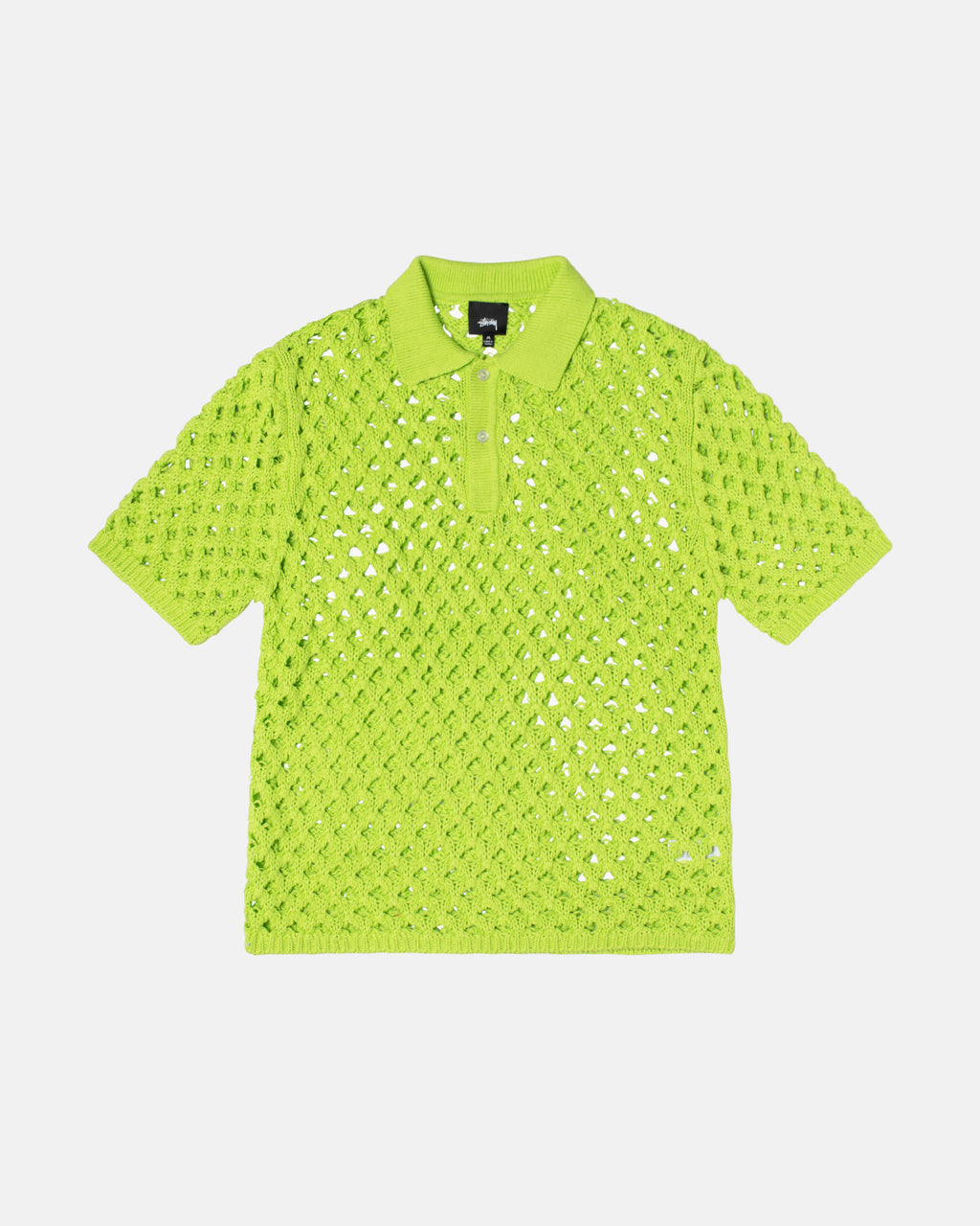 Πουλόβερ Stussy Big Mesh Polo ανοιχτο πρασινο | 236-ADQRXW