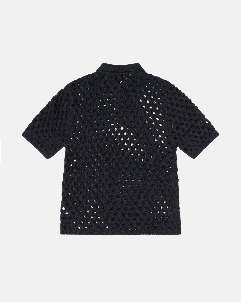 Πουλόβερ Stussy Big Mesh Polo μαυρα | 680-KJYGBL