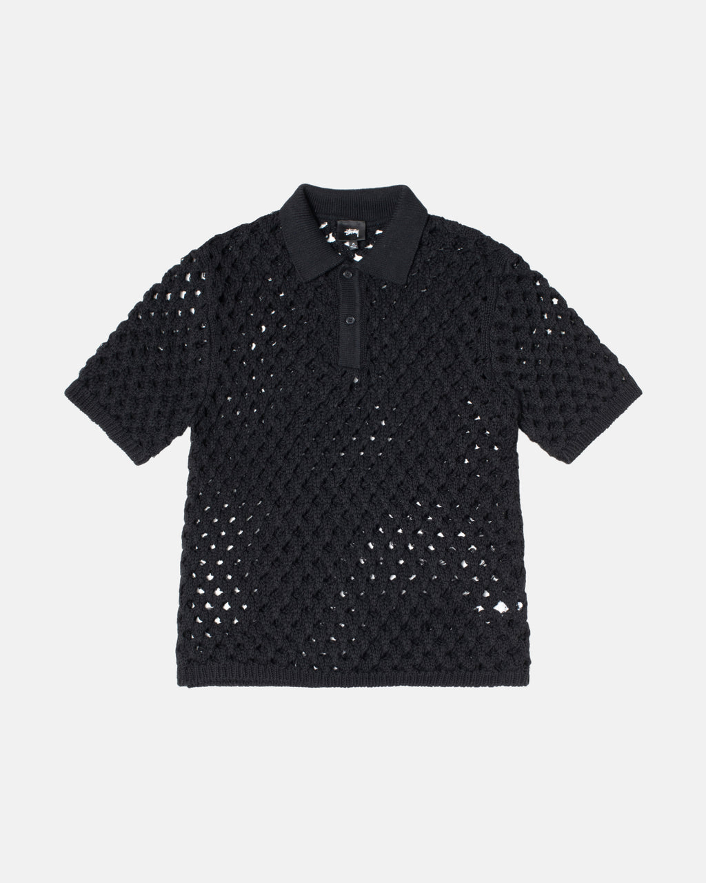 Πουλόβερ Stussy Big Mesh Polo μαυρα | 680-KJYGBL