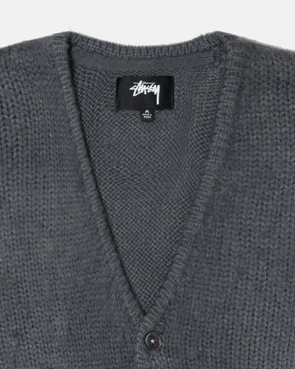 Πουλόβερ Stussy Brushed Cardigan γκρι | 687-OARGWF