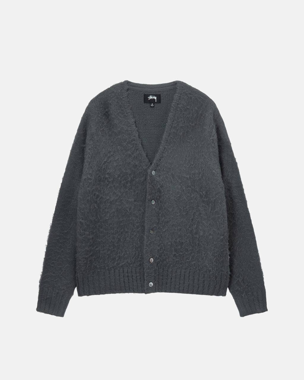 Πουλόβερ Stussy Brushed Cardigan γκρι | 687-OARGWF