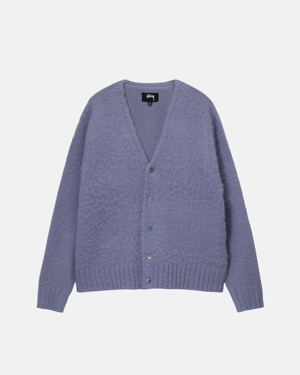 Πουλόβερ Stussy Brushed Cardigan λεβάντα | 125-TALIDN