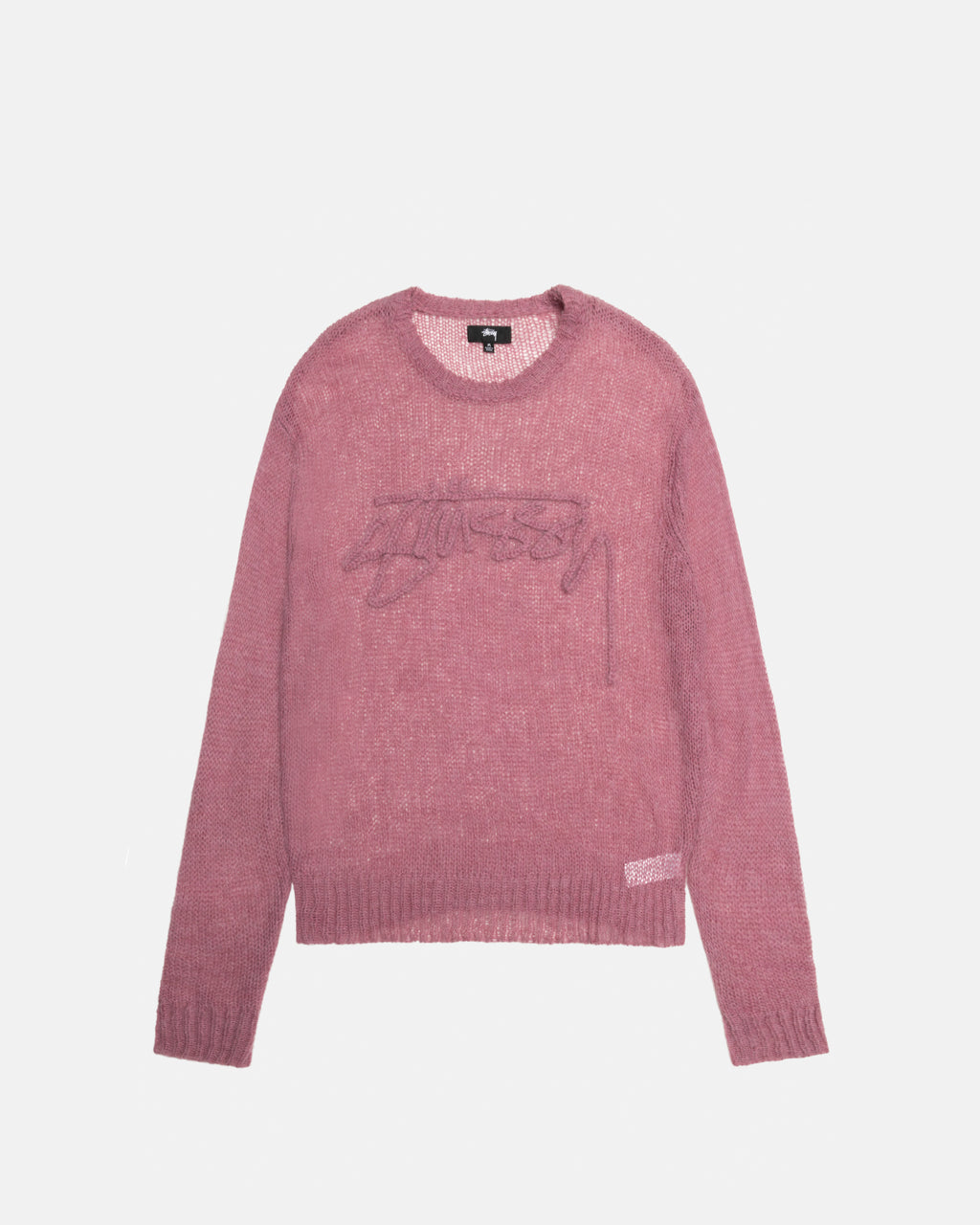 Πουλόβερ Stussy Loose Knit Logo μωβ | 430-CEHMYD