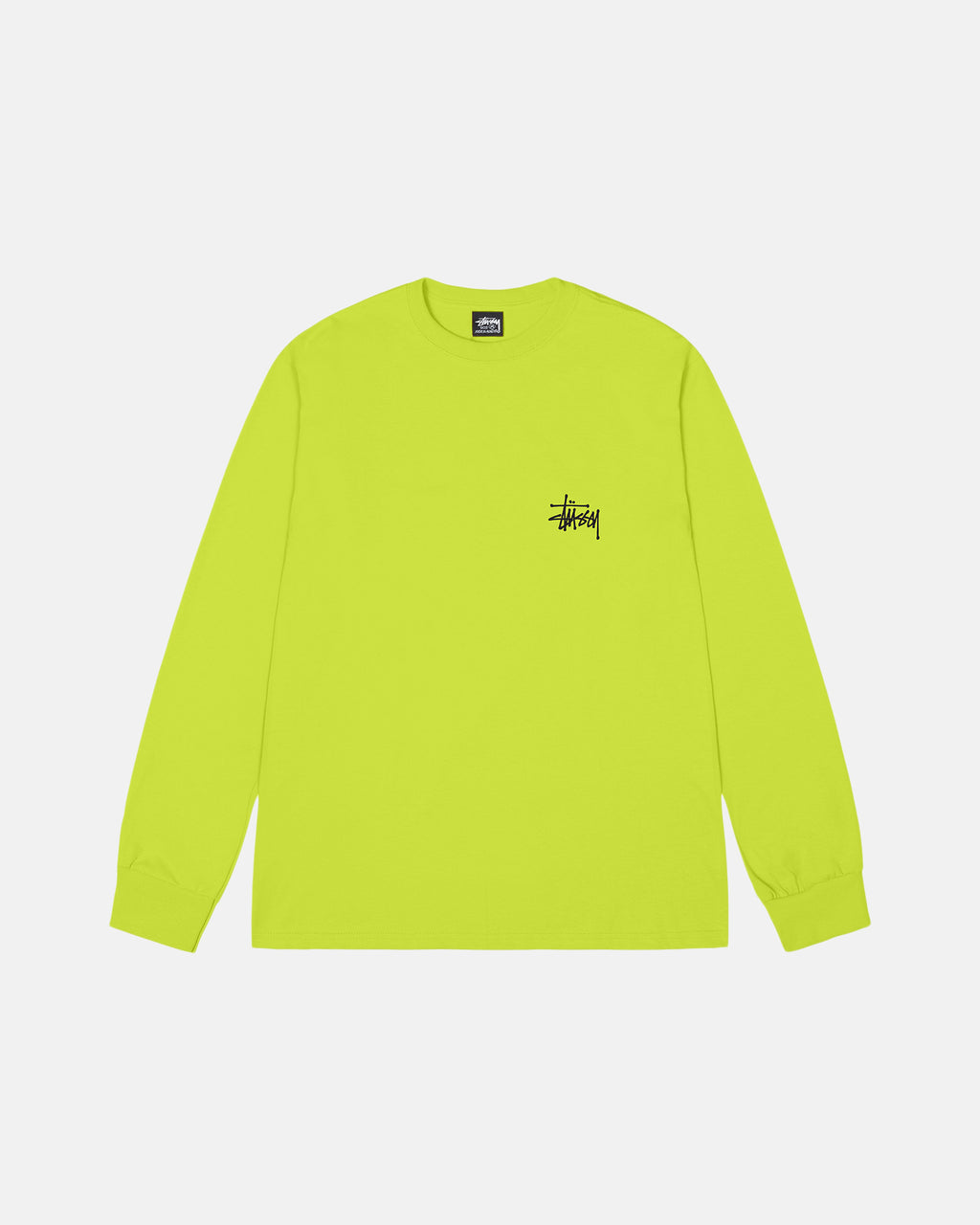 μπλουζακια για τρεξιμο Stussy Basic Ls Keylime | 096-UGMZSQ