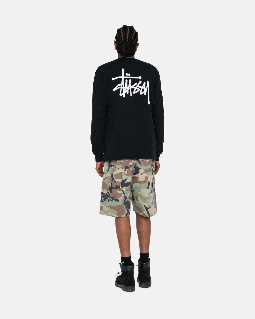 μπλουζακια για τρεξιμο Stussy Basic Ls μαυρα | 723-ZSMNGR