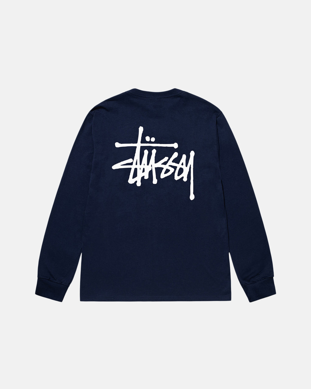 μπλουζακια για τρεξιμο Stussy Basic Ls σκουρο μπλε | 032-UMFJBE