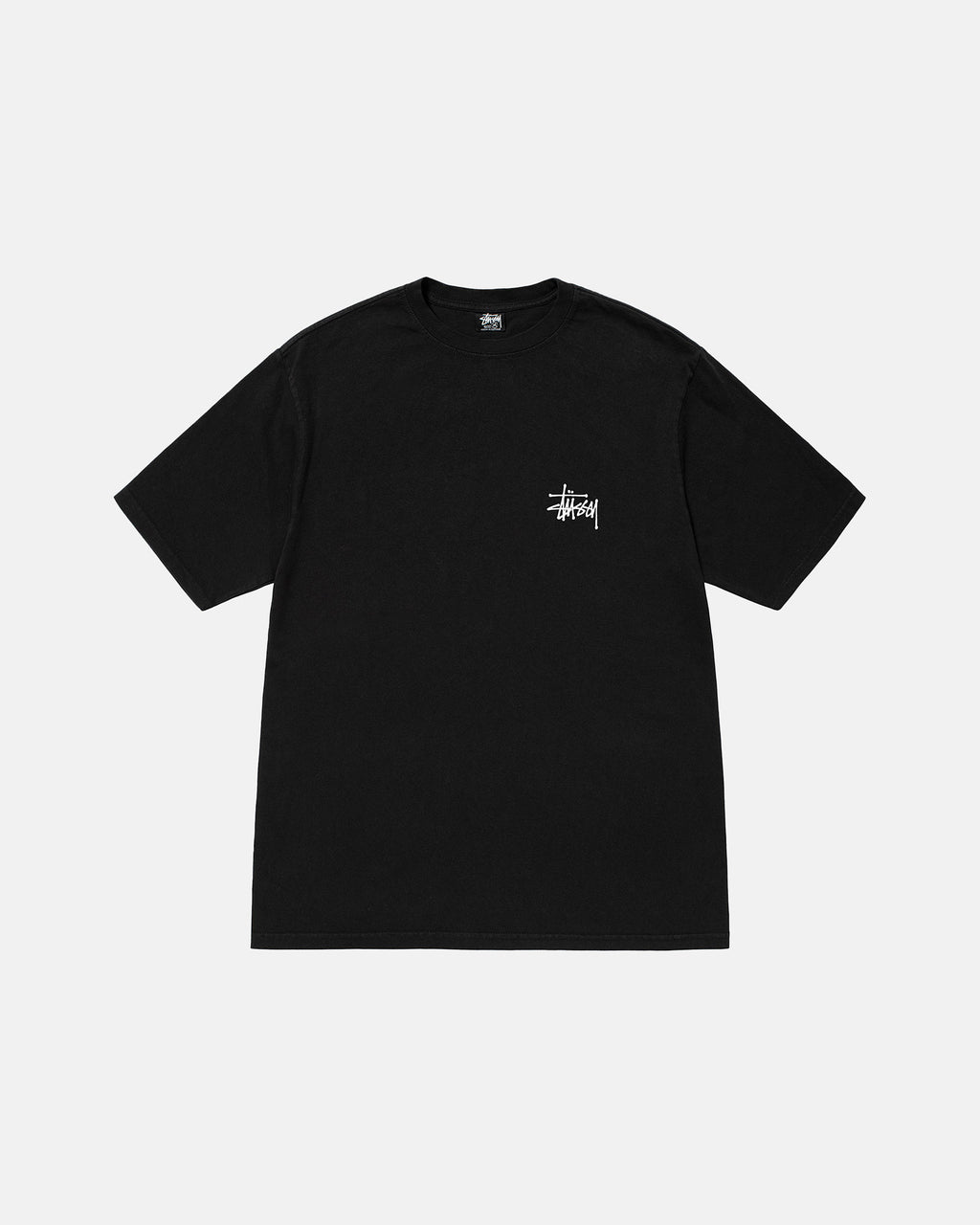 μπλουζακια για τρεξιμο Stussy Basic Pigment Dyed μαυρα | 846-ZYSCIU