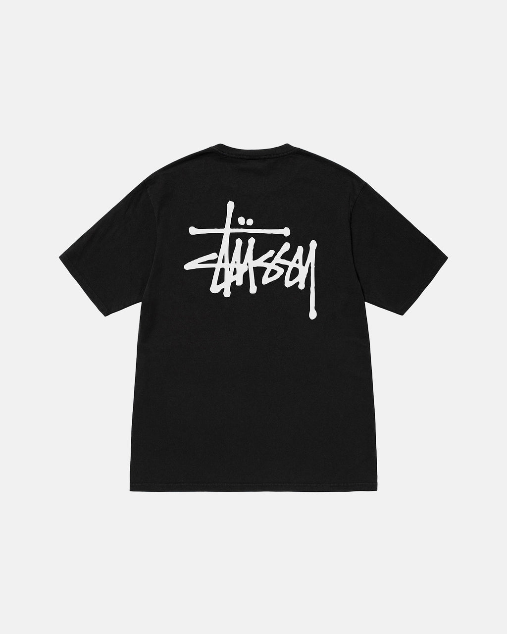 μπλουζακια για τρεξιμο Stussy Basic Pigment Dyed μαυρα | 846-ZYSCIU