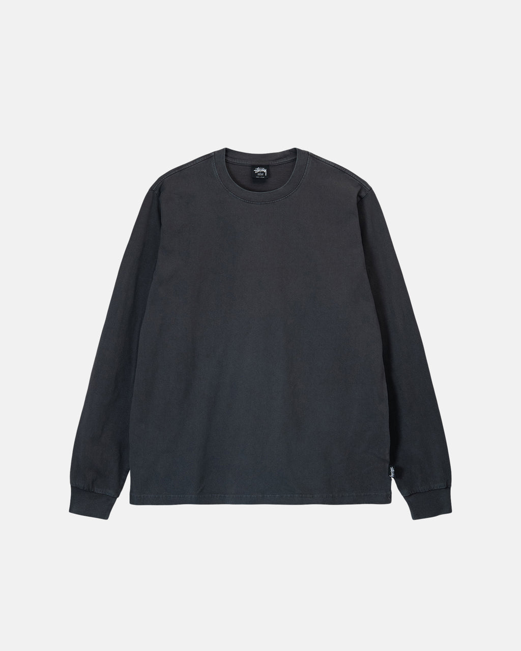 μπλουζακια για τρεξιμο Stussy Heavyweight Pigment Dyed Ls Crew μαυρα | 604-REOTKF