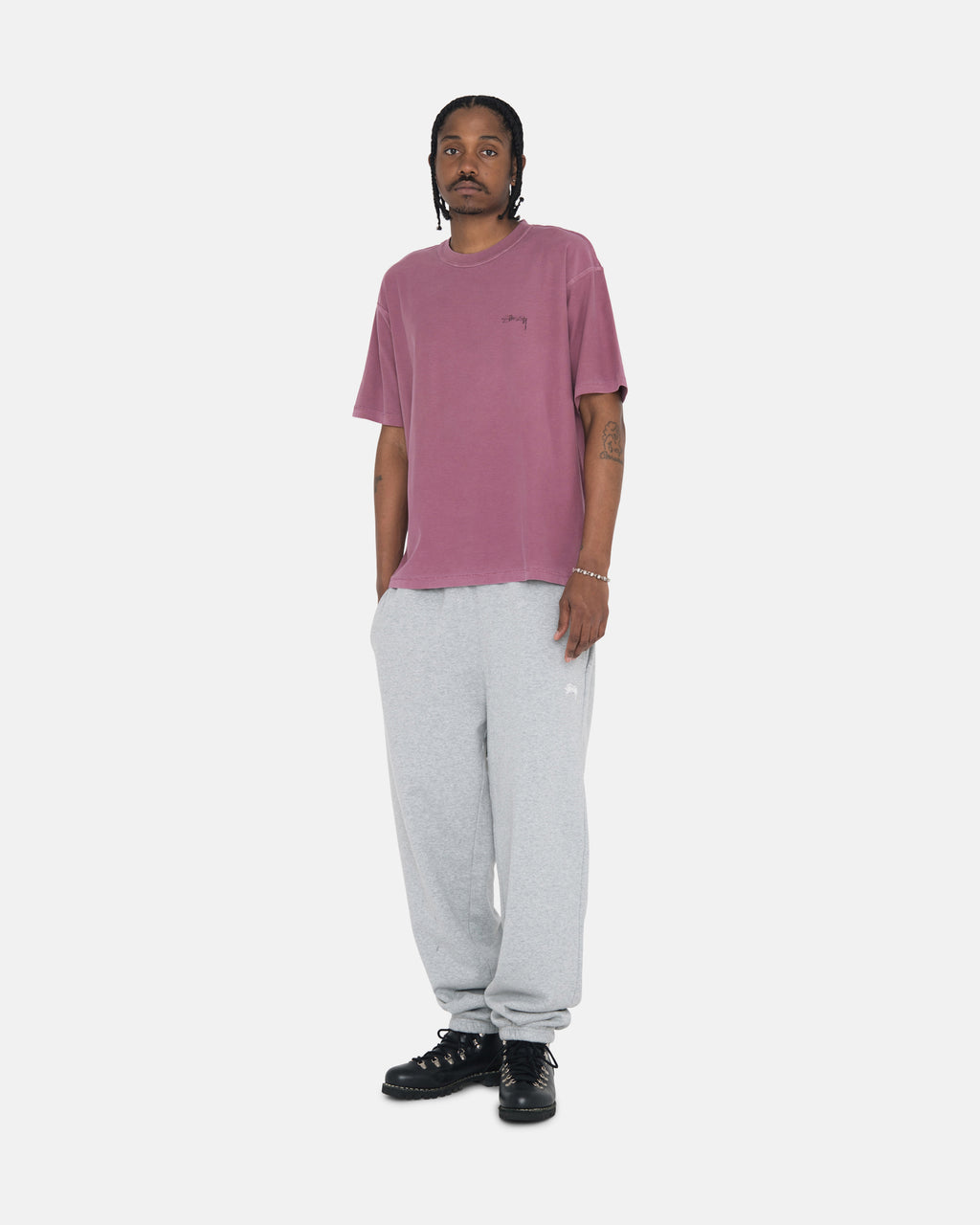 μπλουζακια για τρεξιμο Stussy Lazy μωβ | 589-BPSOFZ