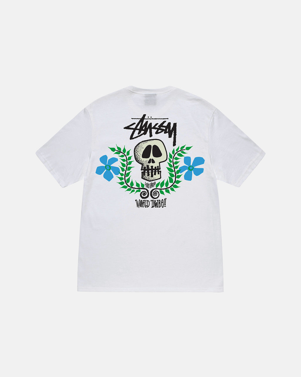 μπλουζακια για τρεξιμο Stussy Skull Crest ασπρα | 038-MPKWOV