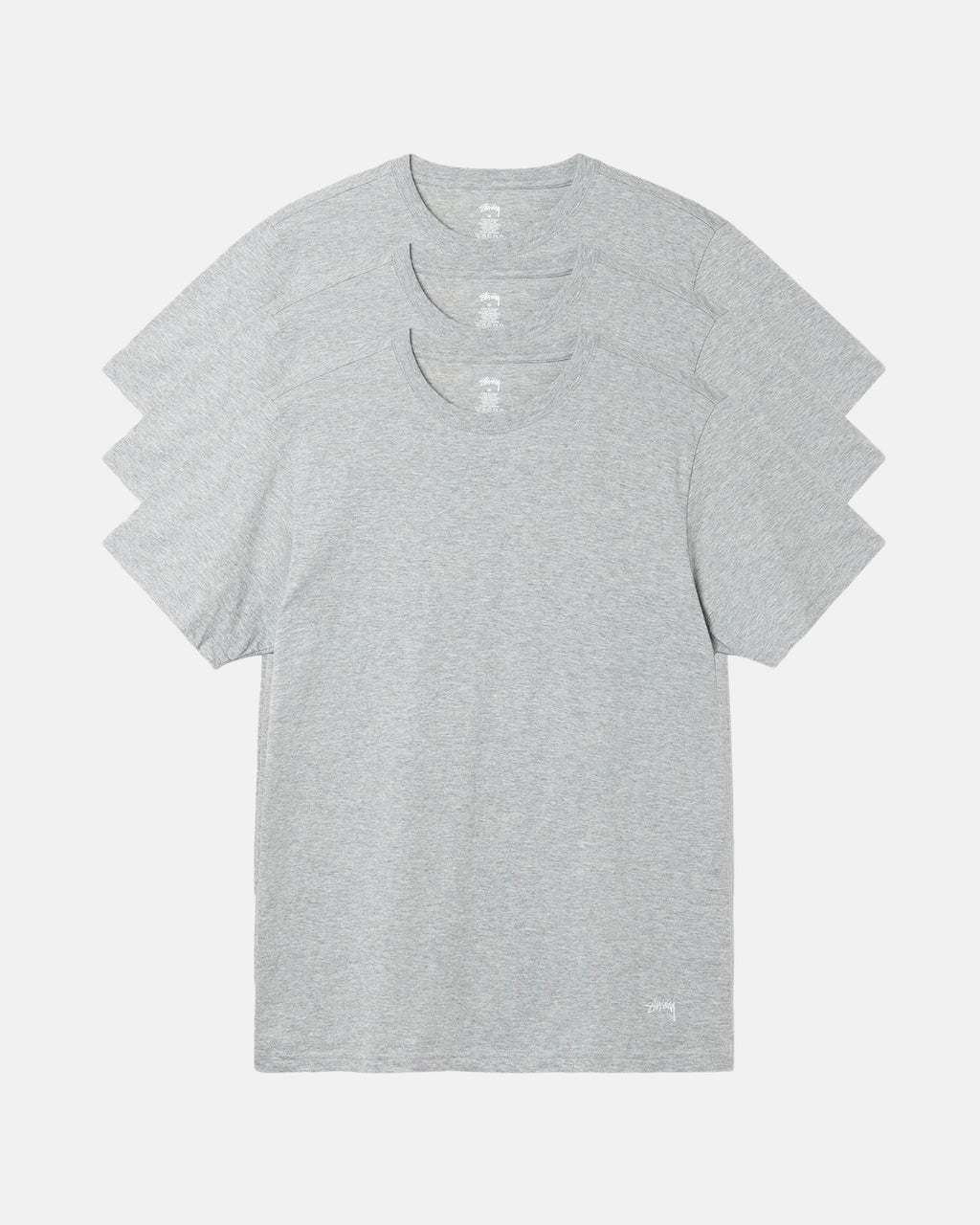 μπλουζακια για τρεξιμο Stussy Undershirt - 3 Pack γκρι | 358-VFYHWR