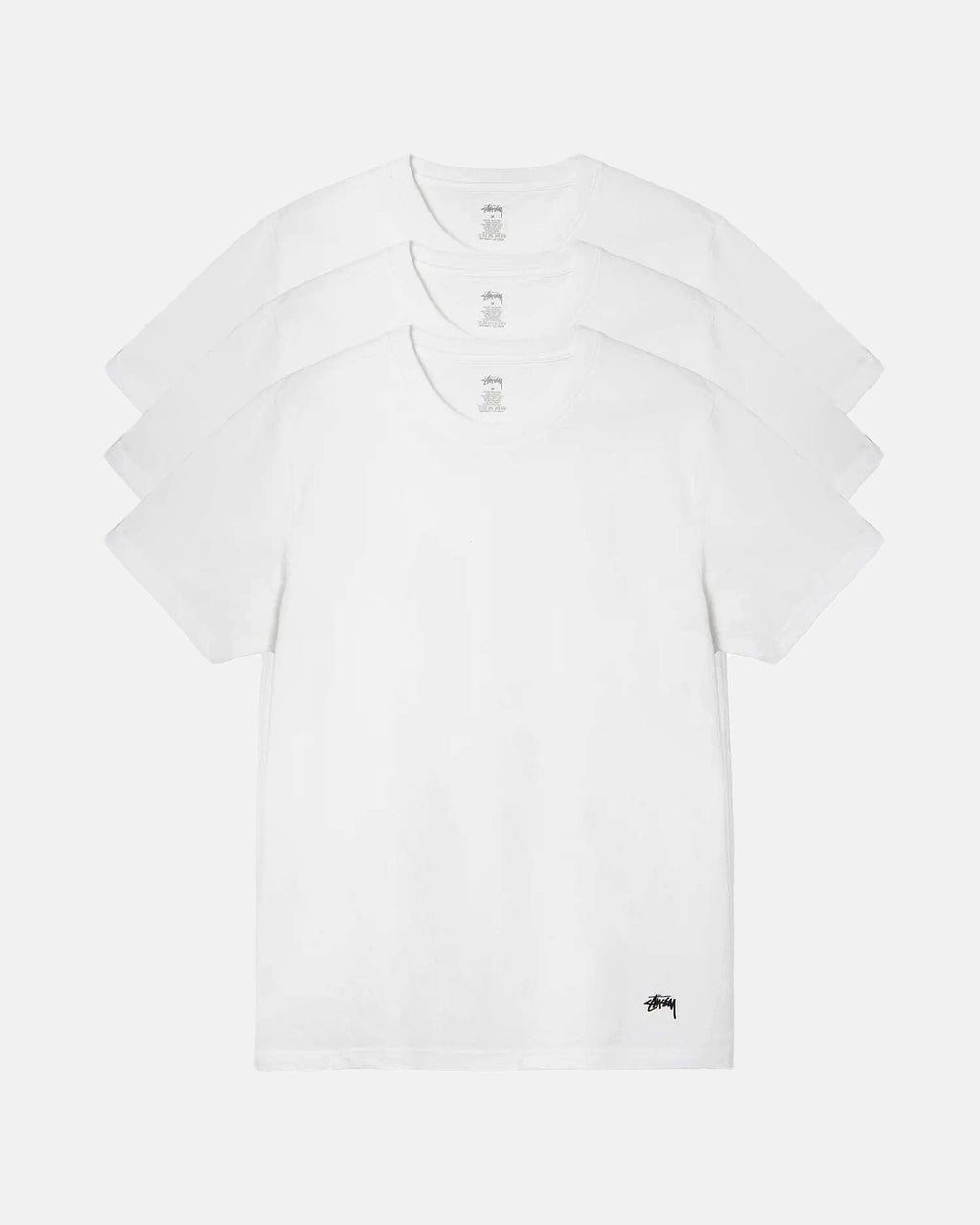 μπλουζακια για τρεξιμο Stussy Undershirt - 3 Pack ασπρα | 394-XAHKLV