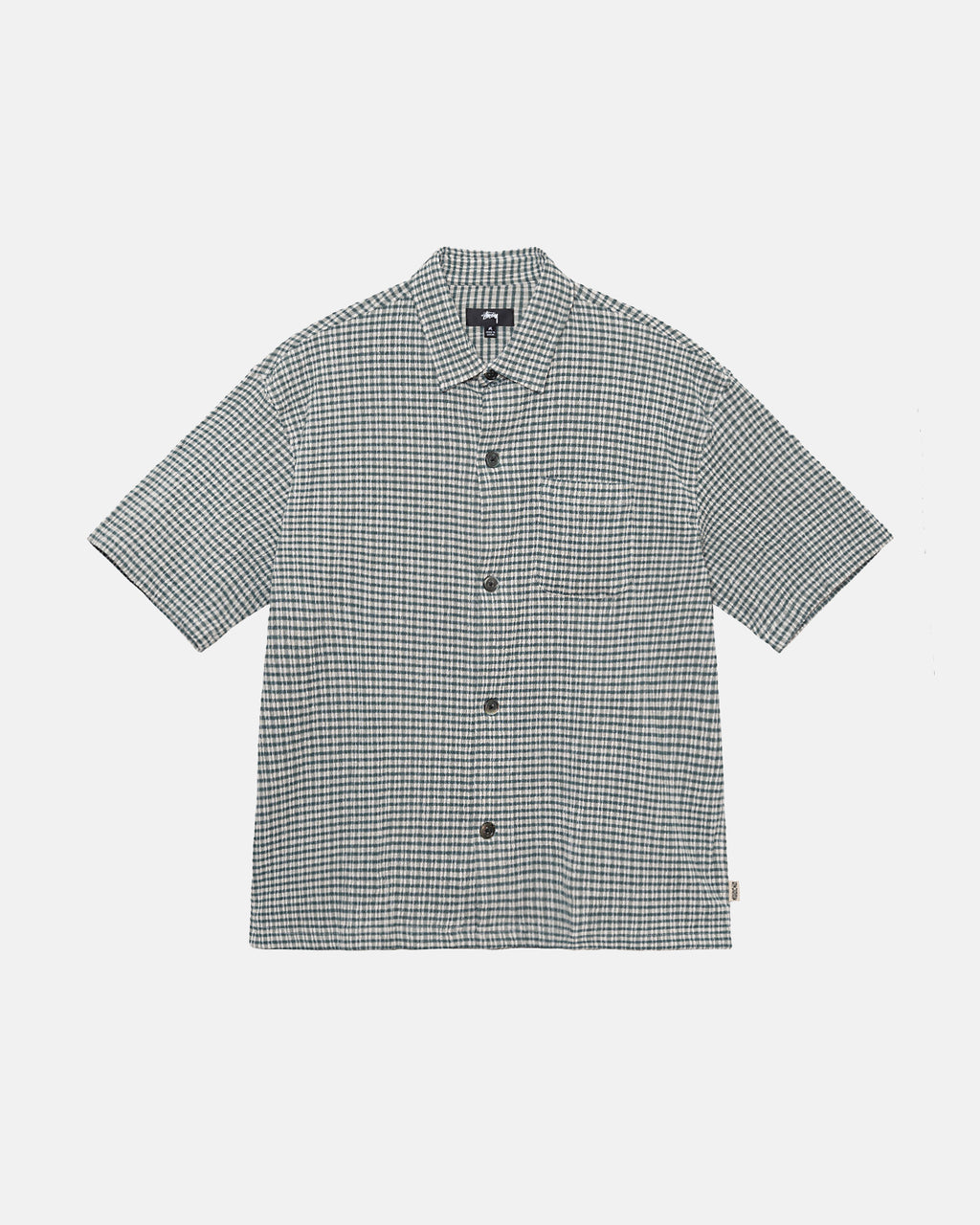 πουκαμισα Stussy Wrinkly Gingham Ss πρασινο | 142-QUKXMR