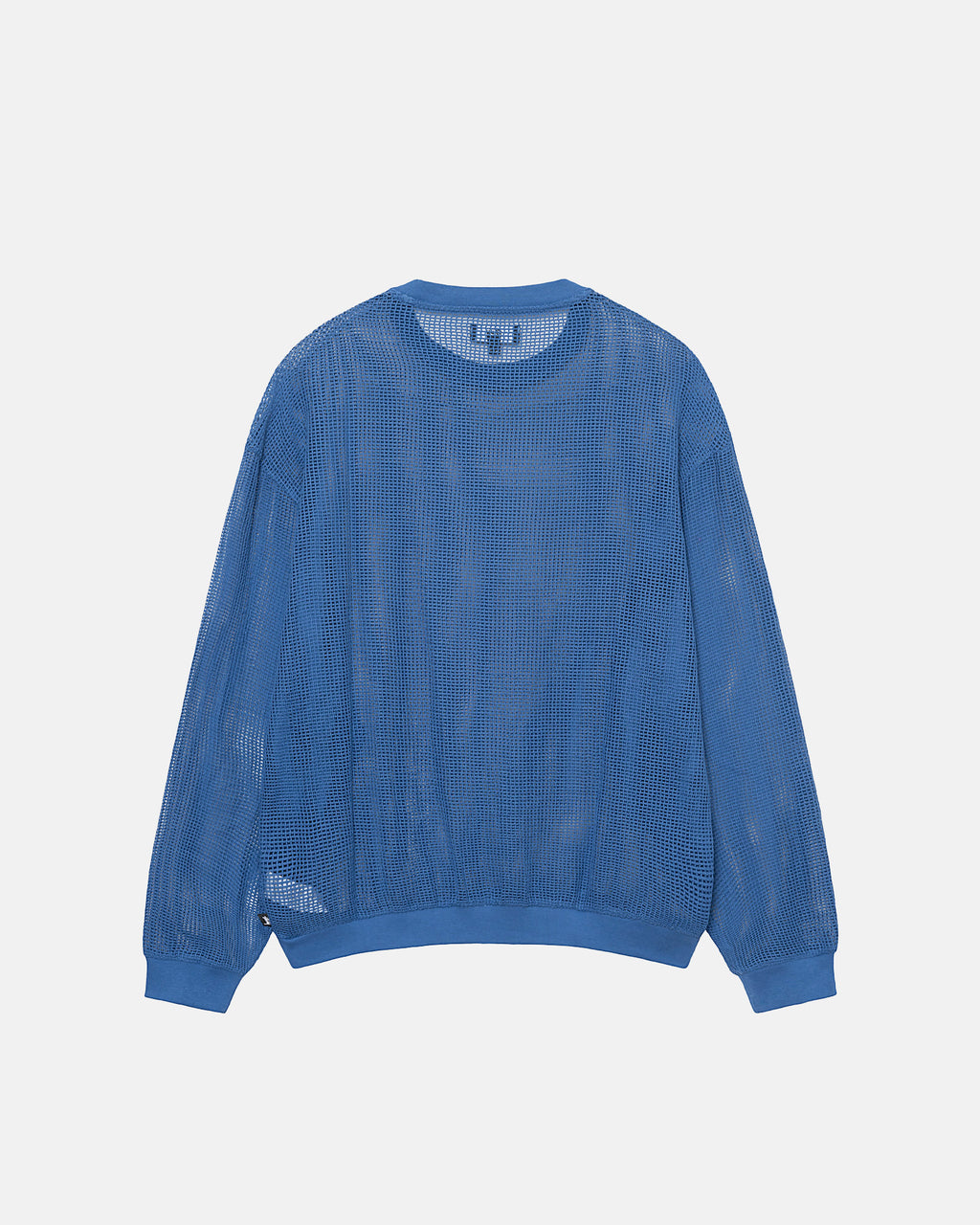 πουκαμισα Stussy βαμβακερα Mesh Ls Crew μπλε | 210-FCMBQJ