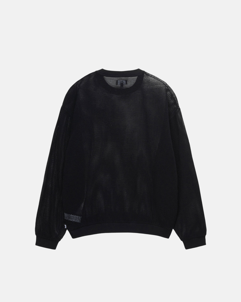 πουκαμισα Stussy βαμβακερα Mesh Ls Crew μαυρα | 472-RWLHCE