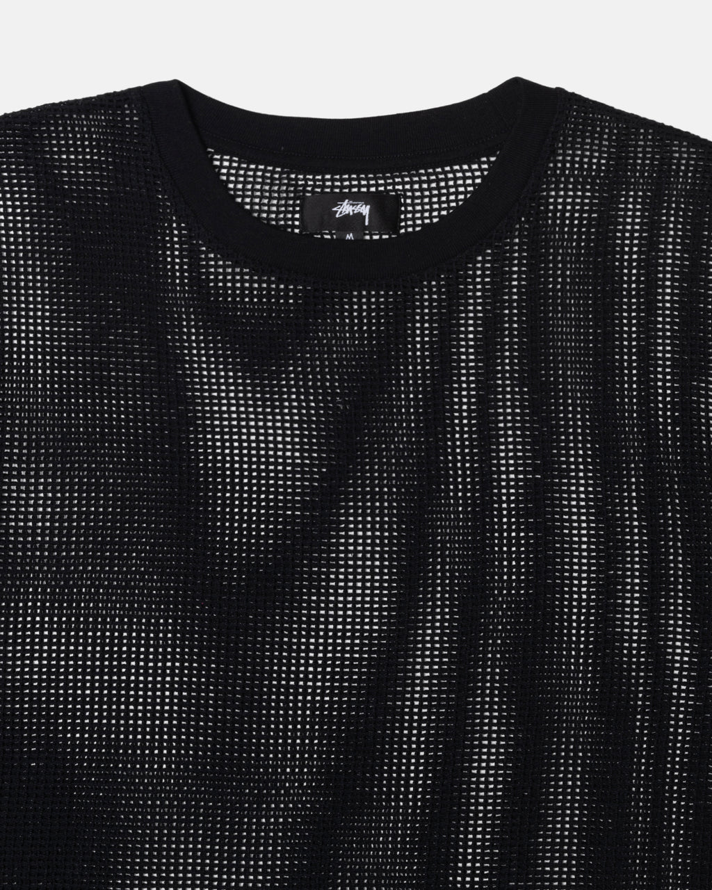 πουκαμισα Stussy βαμβακερα Mesh Ls Crew μαυρα | 472-RWLHCE