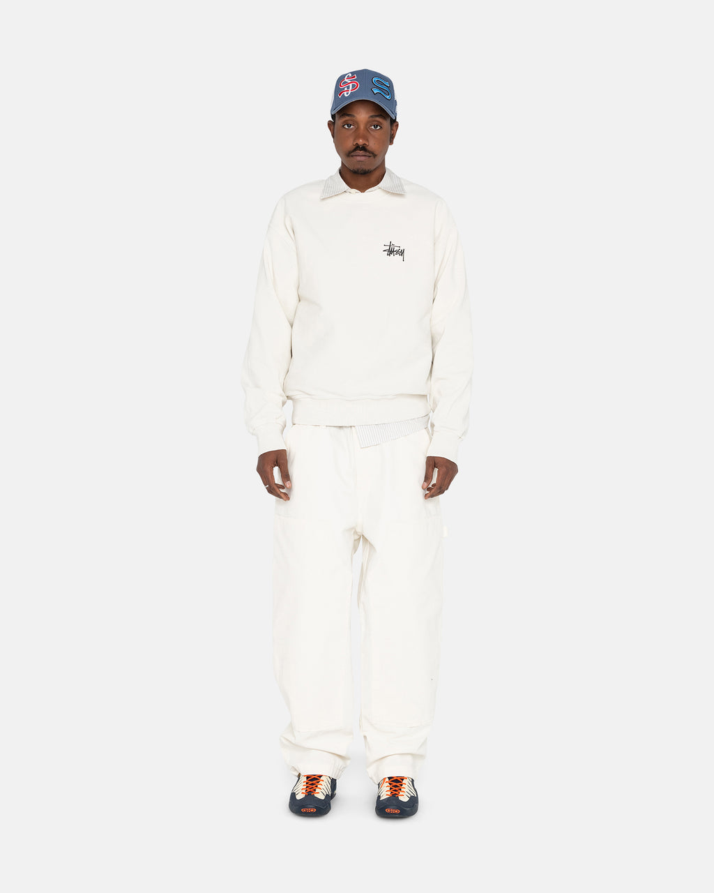 σορτσ Stussy Basic Crew γκρι | 361-IKXRTL