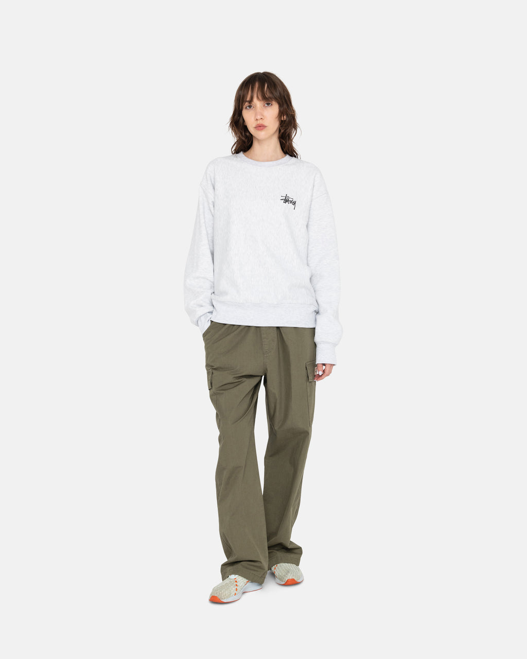 σορτσ Stussy Basic Crew γκρι | 507-WLCFTH