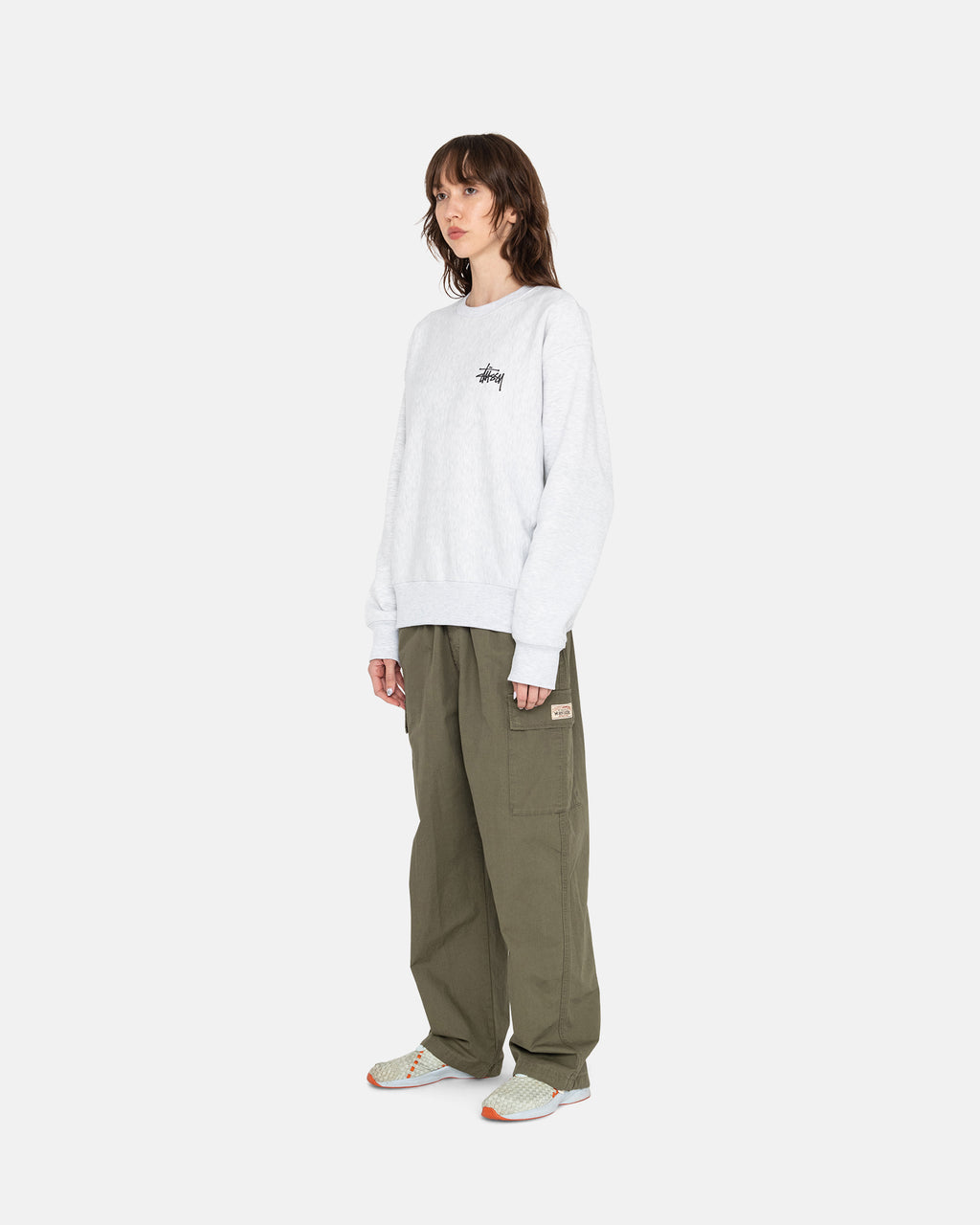 σορτσ Stussy Basic Crew γκρι | 507-WLCFTH