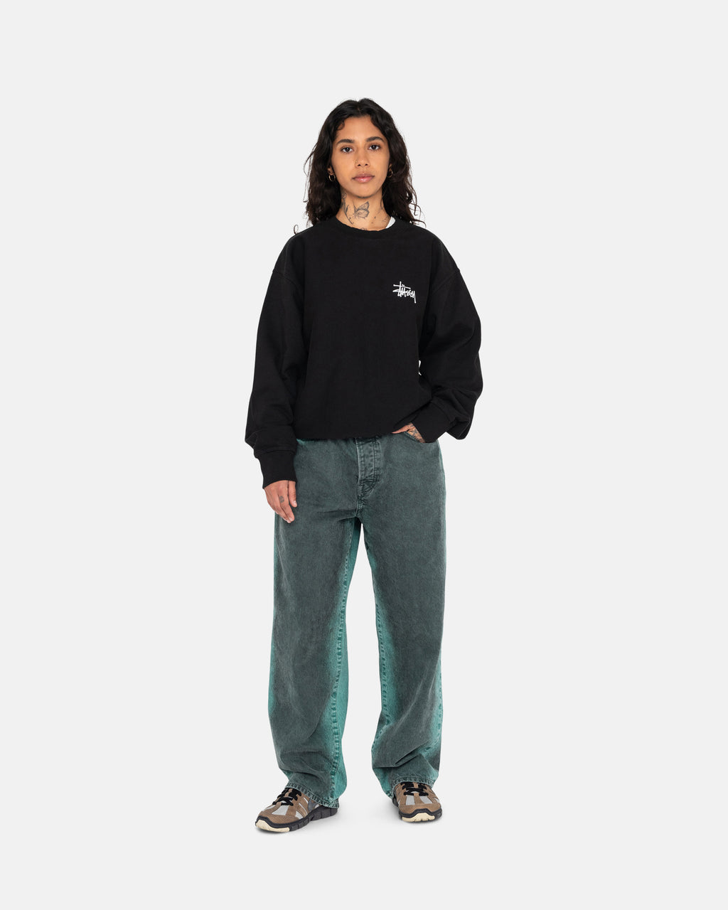 σορτσ Stussy Basic Crew μαυρα | 974-DSGLBM