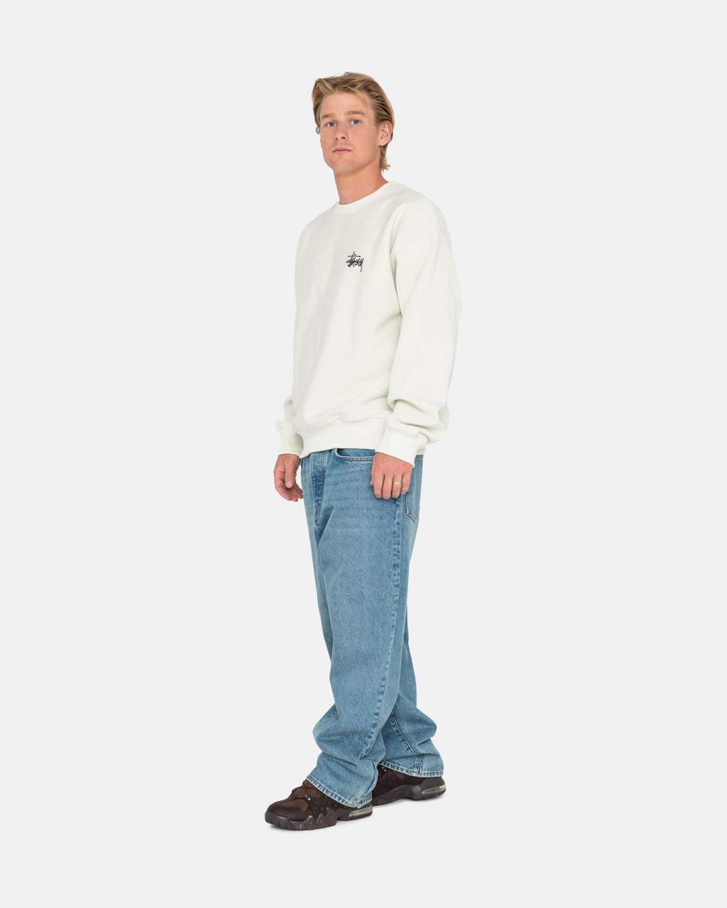 σορτσ Stussy Basic Pigment Dyed Crew Μπεζ | 560-AGDCMP