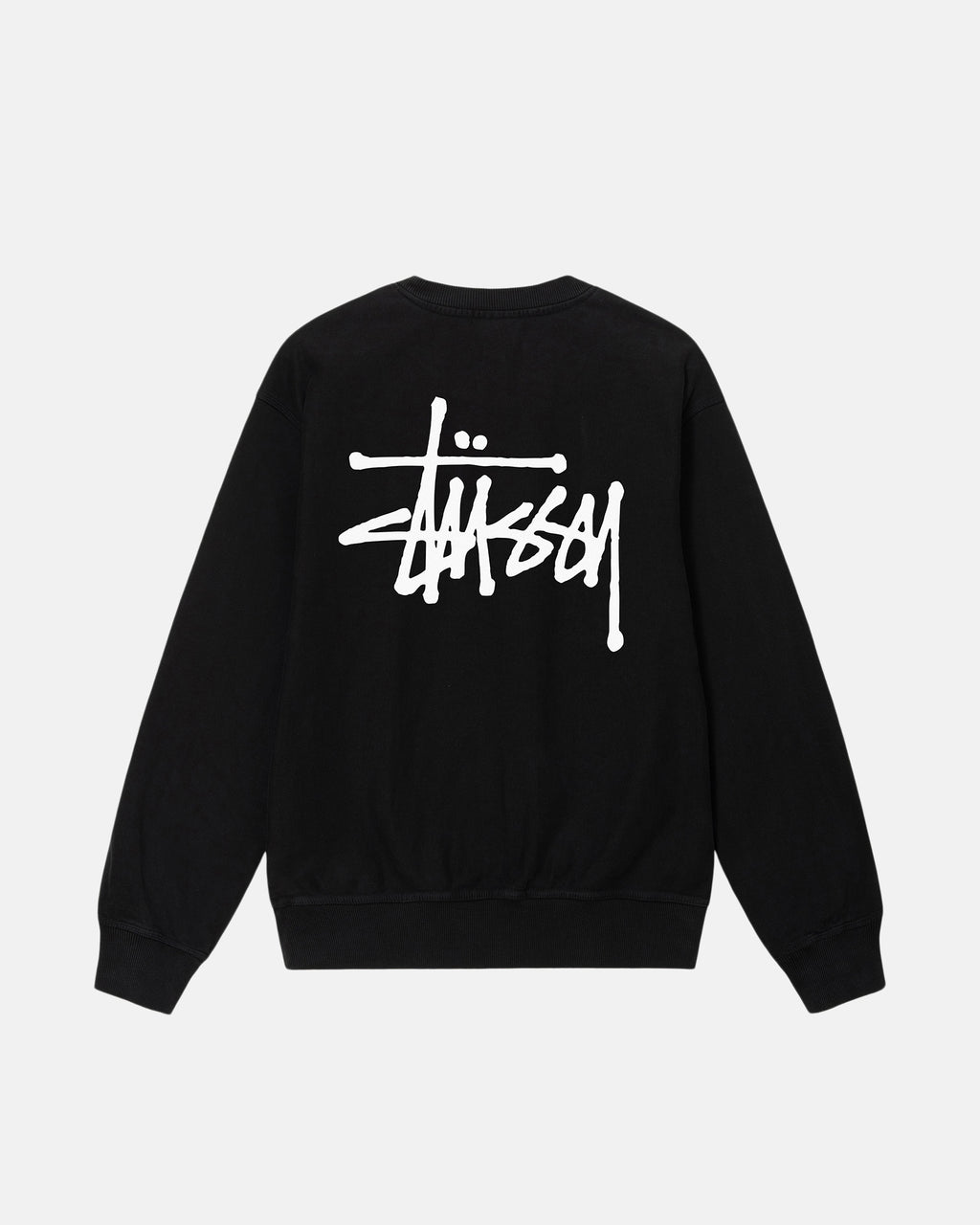 σορτσ Stussy Basic Pigment Dyed Crew μαυρα | 980-VJZRPH