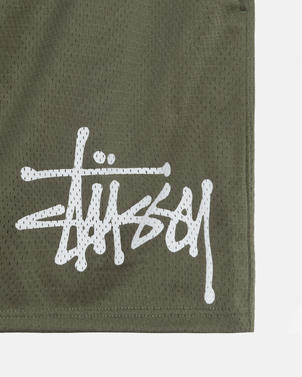 σορτσ Stussy Big Basic Mesh Ελιά | 326-HKORXQ