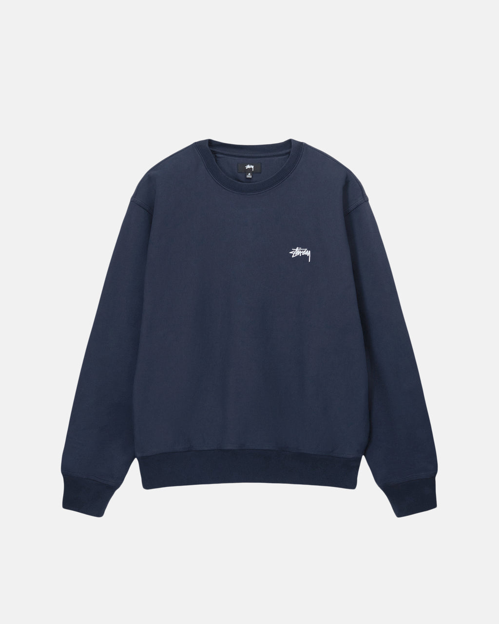 σορτσ Stussy Overdyed Stock Logo Crew σκουρο μπλε | 047-WMDAPU