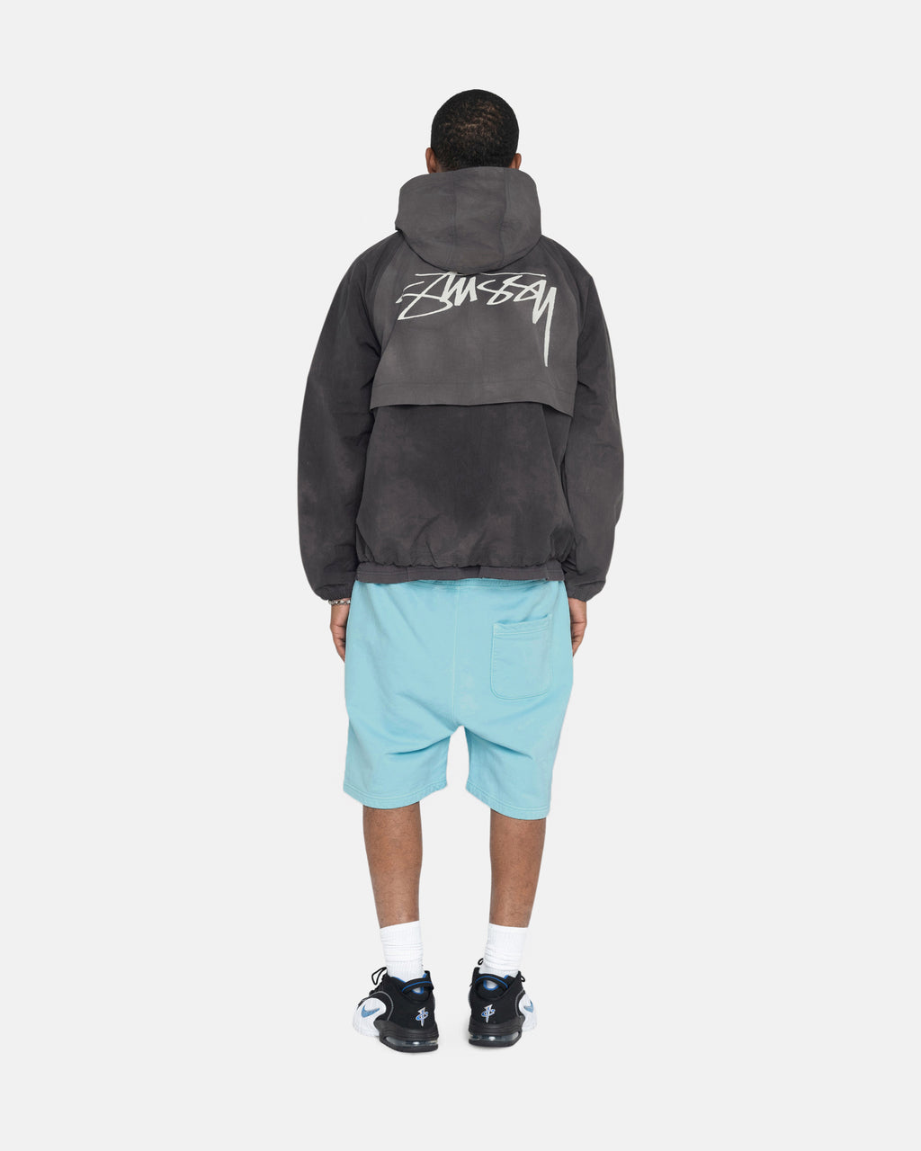 σορτσ Stussy Overdyed Stock Logo Sweat μπλε | 741-VFHUKN