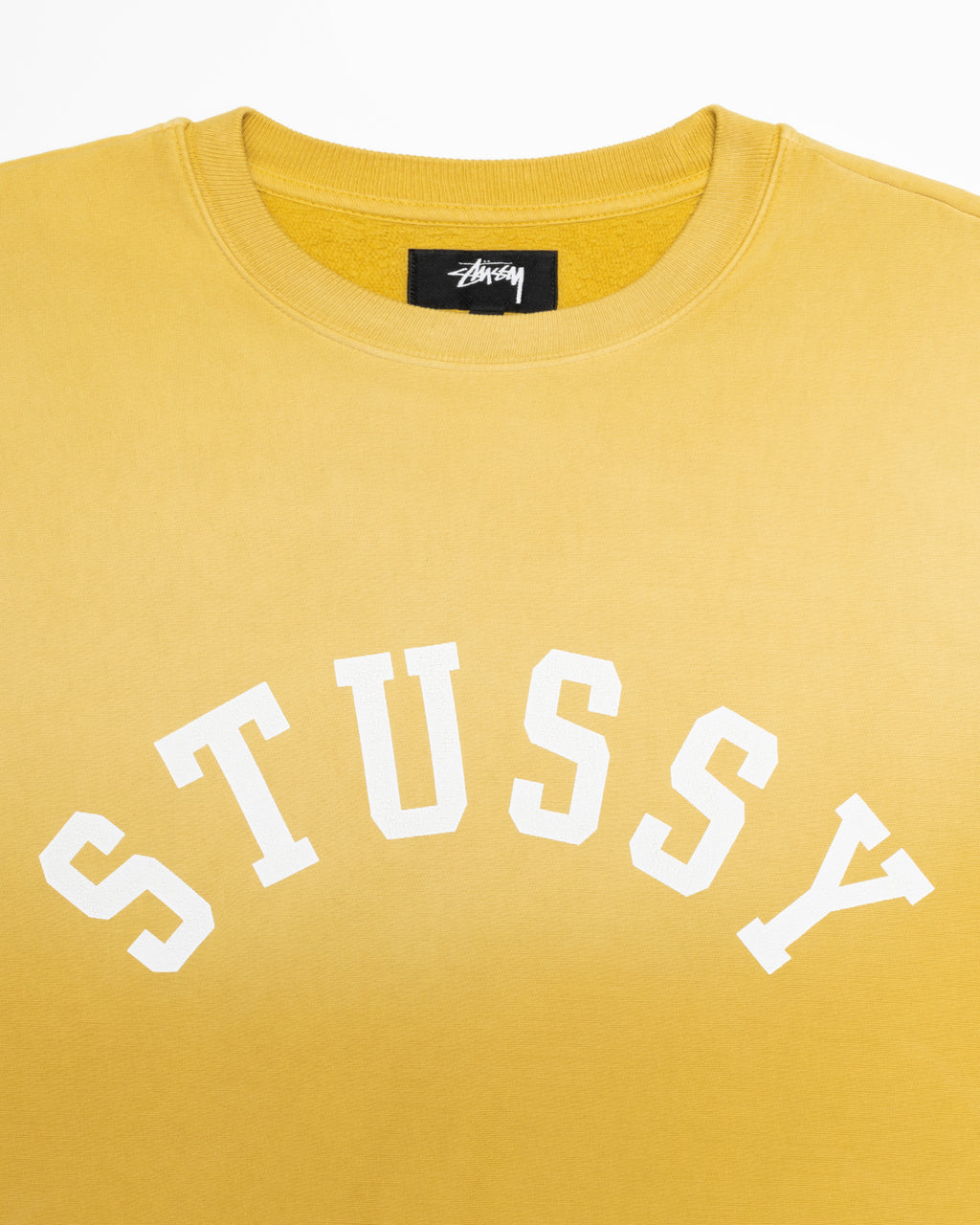 σορτσ Stussy Sun Faded Oversized Crew κίτρινα | 703-CJXAON