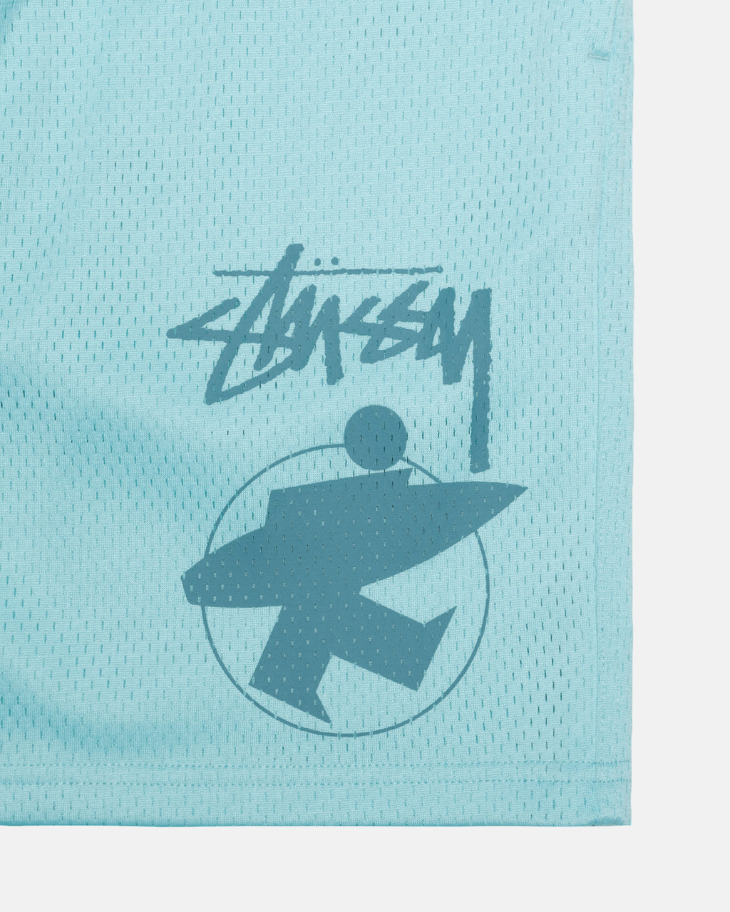 σορτσ Stussy Surfman Mesh ανοιχτο τυρκουάζ | 357-HWGMNZ