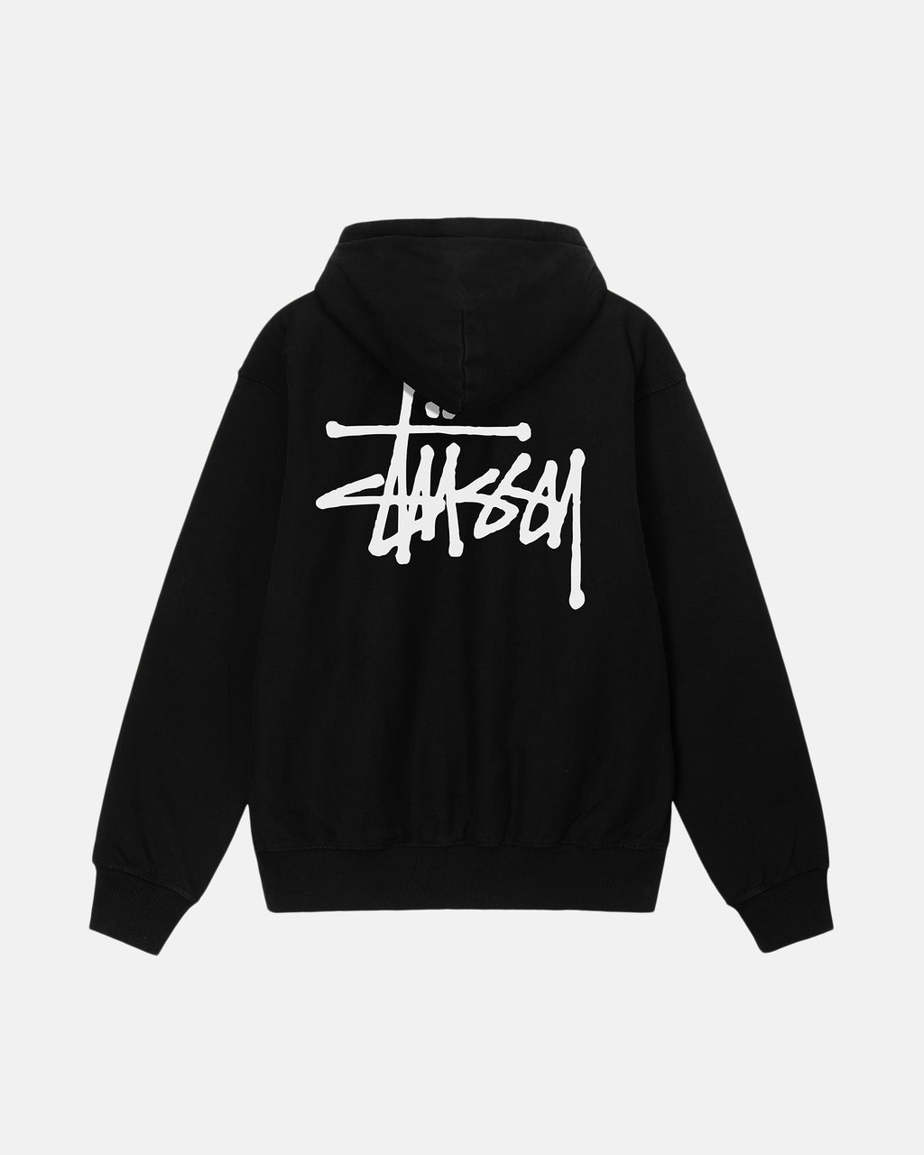 φουτερ με κουκουλα Stussy Basic Pigment Dyed μαυρα | 182-IBERHZ