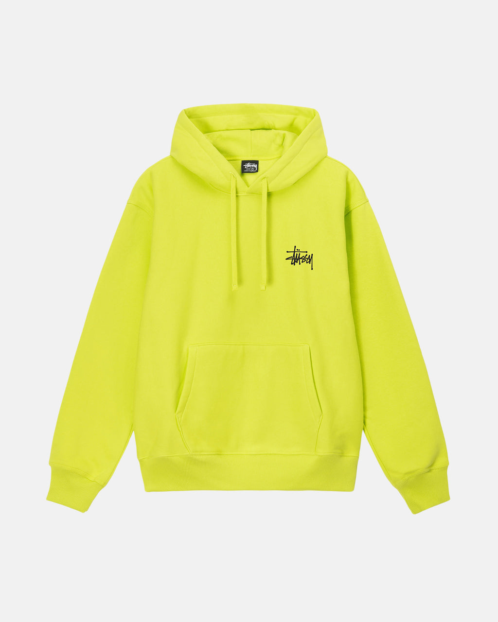 φουτερ με κουκουλα Stussy Basic Stüssy Keylime | 257-TSRQXF