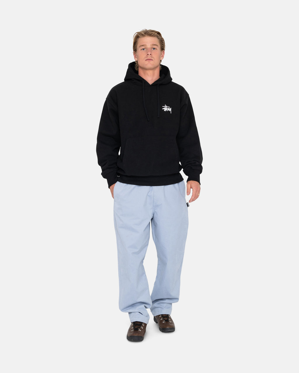 φουτερ με κουκουλα Stussy Basic Stüssy μαυρα | 657-DOVMXL