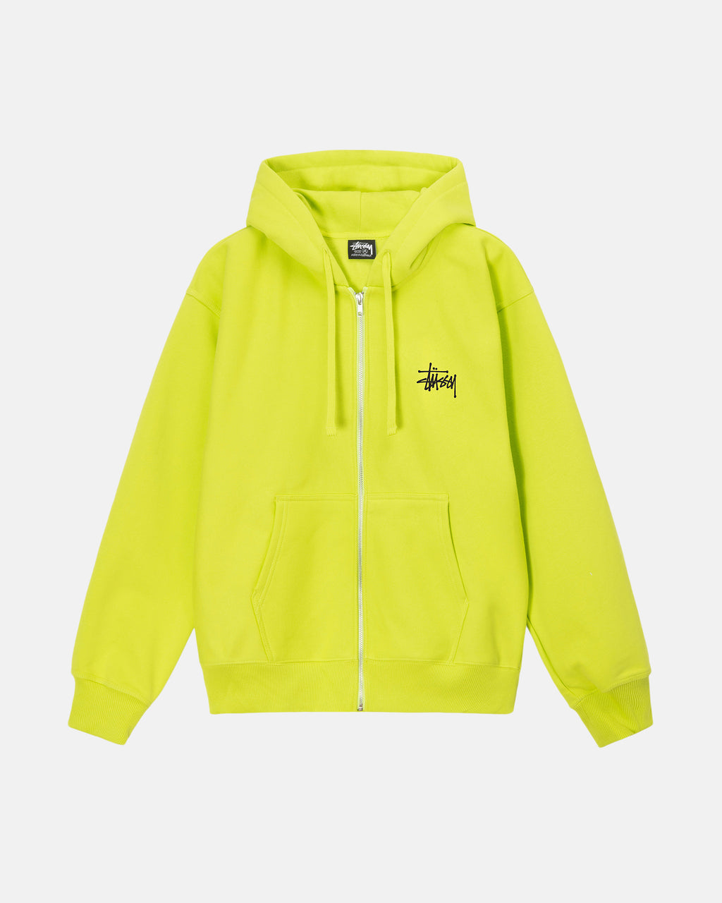 φουτερ με κουκουλα Stussy Basic Zip Keylime | 596-BXZDME