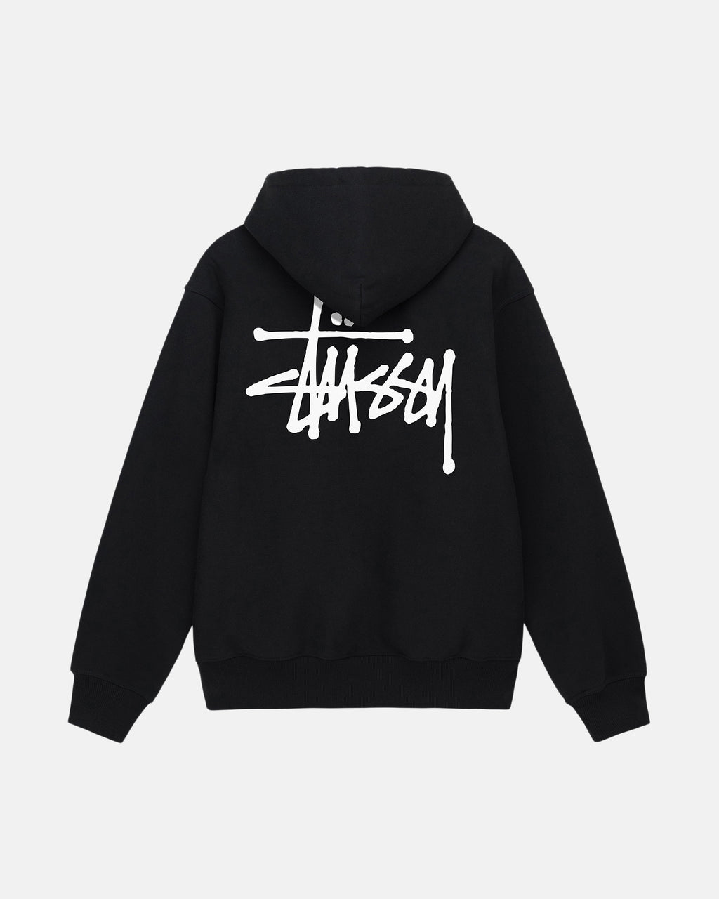 φουτερ με κουκουλα Stussy Basic Zip μαυρα | 178-OUFMER