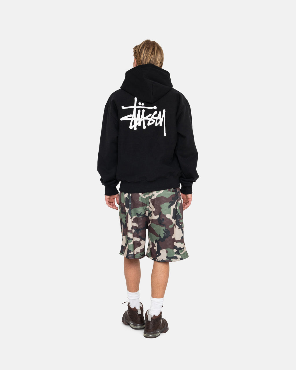 φουτερ με κουκουλα Stussy Basic Zip μαυρα | 178-OUFMER