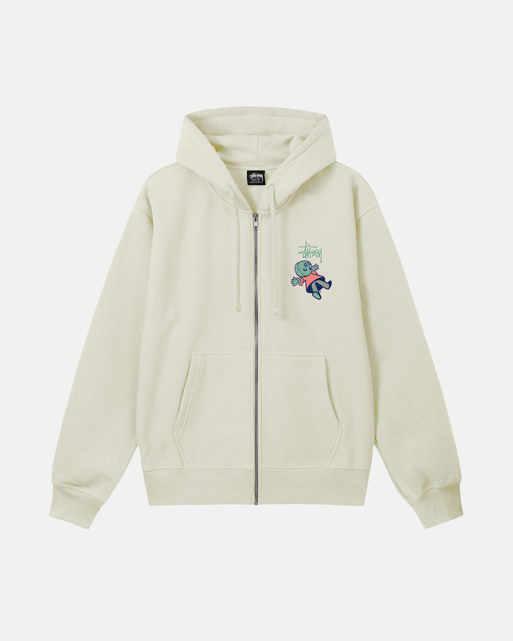 φουτερ με κουκουλα Stussy Dollie Zip γκρι | 520-DCVORP