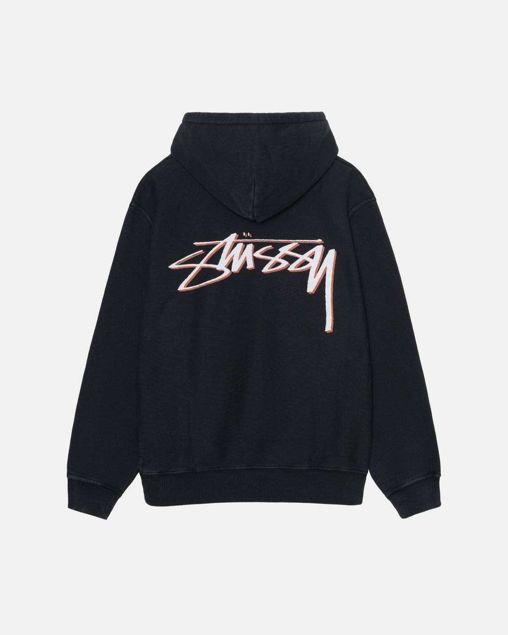 φουτερ με κουκουλα Stussy Our Legacy Drop Shadow Pigment Dyed μαυρα | 986-GOPLIJ