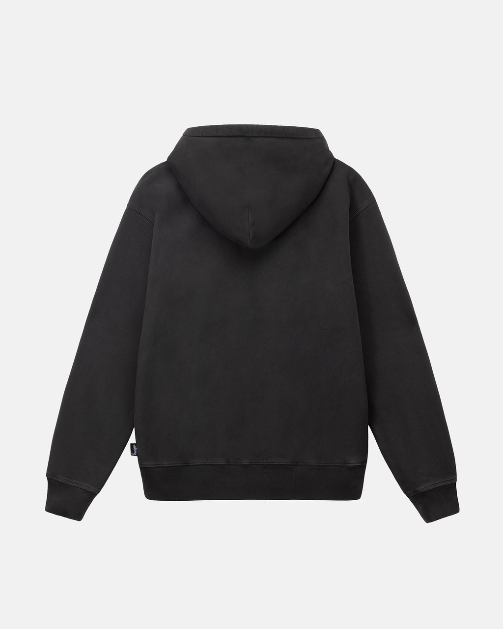 φουτερ με κουκουλα Stussy Pigment Dyed Fleece μαυρα | 179-AQJMKU