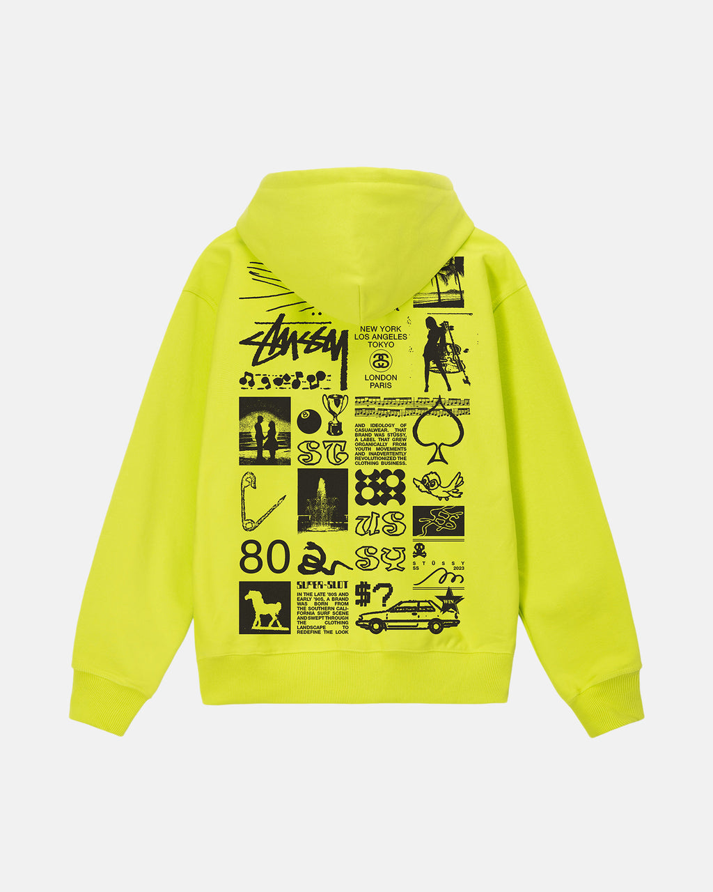 φουτερ με κουκουλα Stussy Sara Zip Keylime | 169-ZSNXCJ