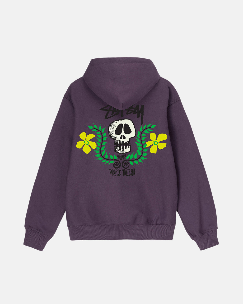 φουτερ με κουκουλα Stussy Skull Crest μωβ | 753-UNDXBJ