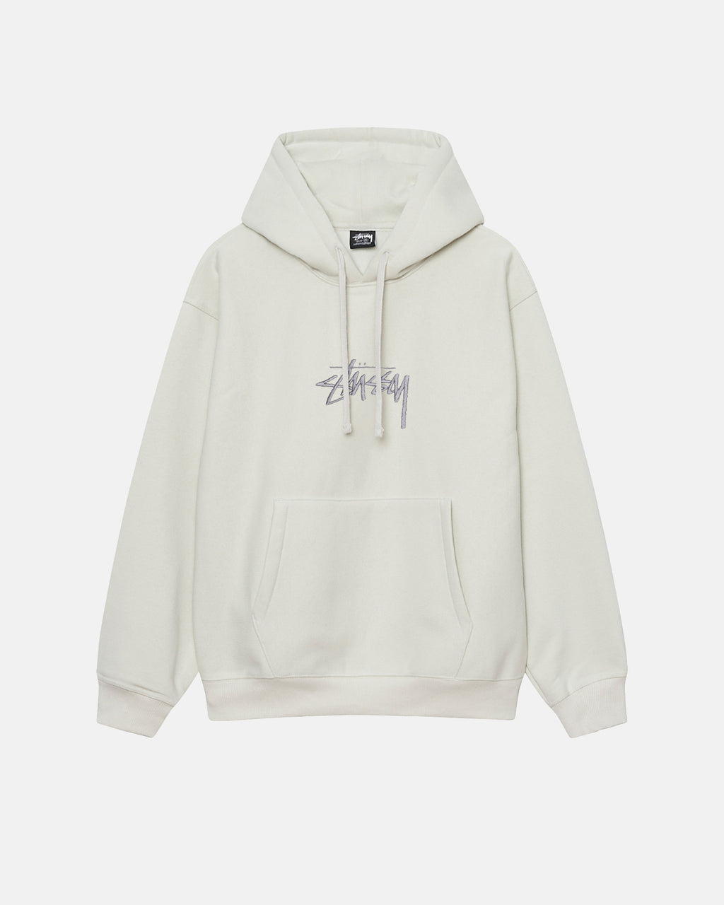 φουτερ με κουκουλα Stussy Stock Logo Applique γκρι | 804-AHPJQX