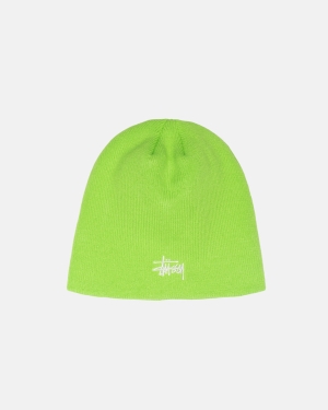 Caps Stussy Basic Skullcap Beanie ανοιχτο πρασινο | 867-ZOEFQL