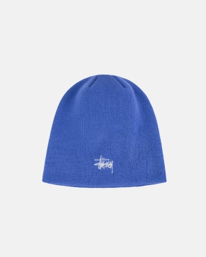 Caps Stussy Basic Skullcap Beanie μπλε σκουρο | 701-HXDMAU