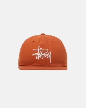 Caps Stussy Basic Strapback σκούρο πορτοκαλι | 453-IKHEMX