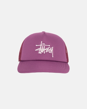 Caps Stussy Big Basic Trucker μωβ | 304-KAMLUY