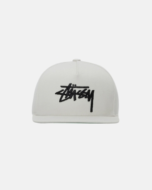 Caps Stussy Big Stock Point Crown ασπρα | 047-TNLVIM