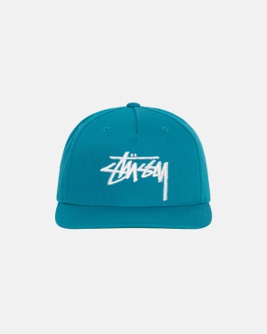 Caps Stussy Big Stock Point Crown τυρκουάζ | 038-IZANPX